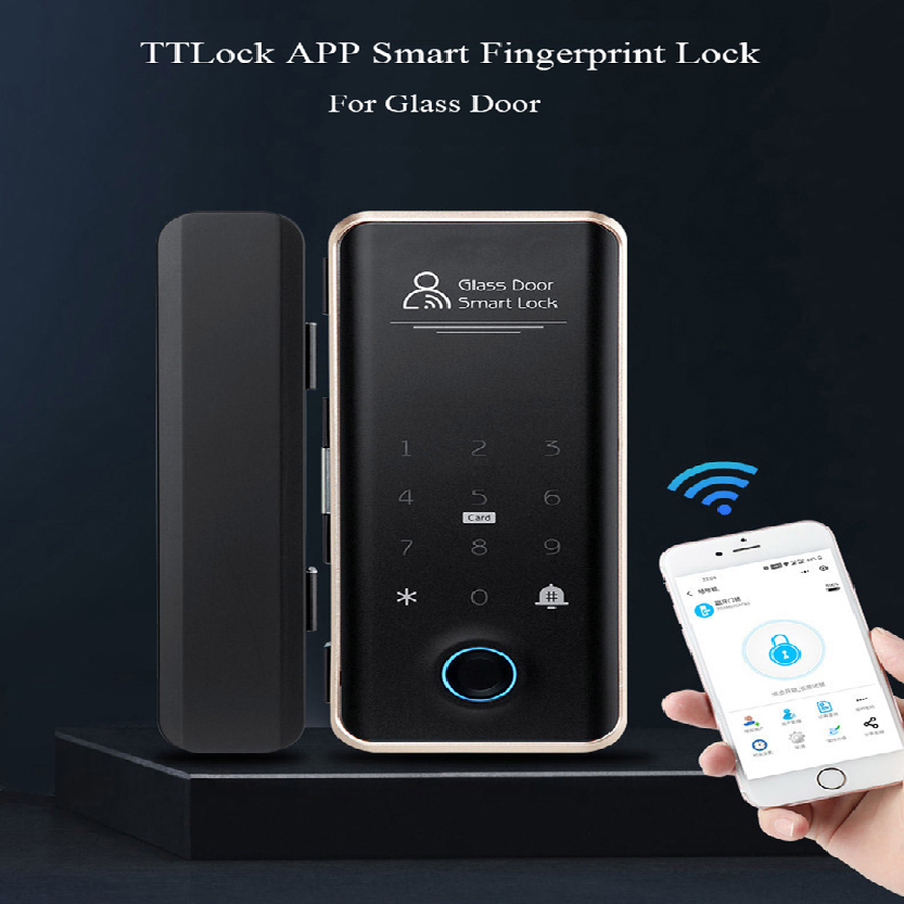 Tuya Smart Finger Print Lock for Office Glass Door A7_code: DLA7