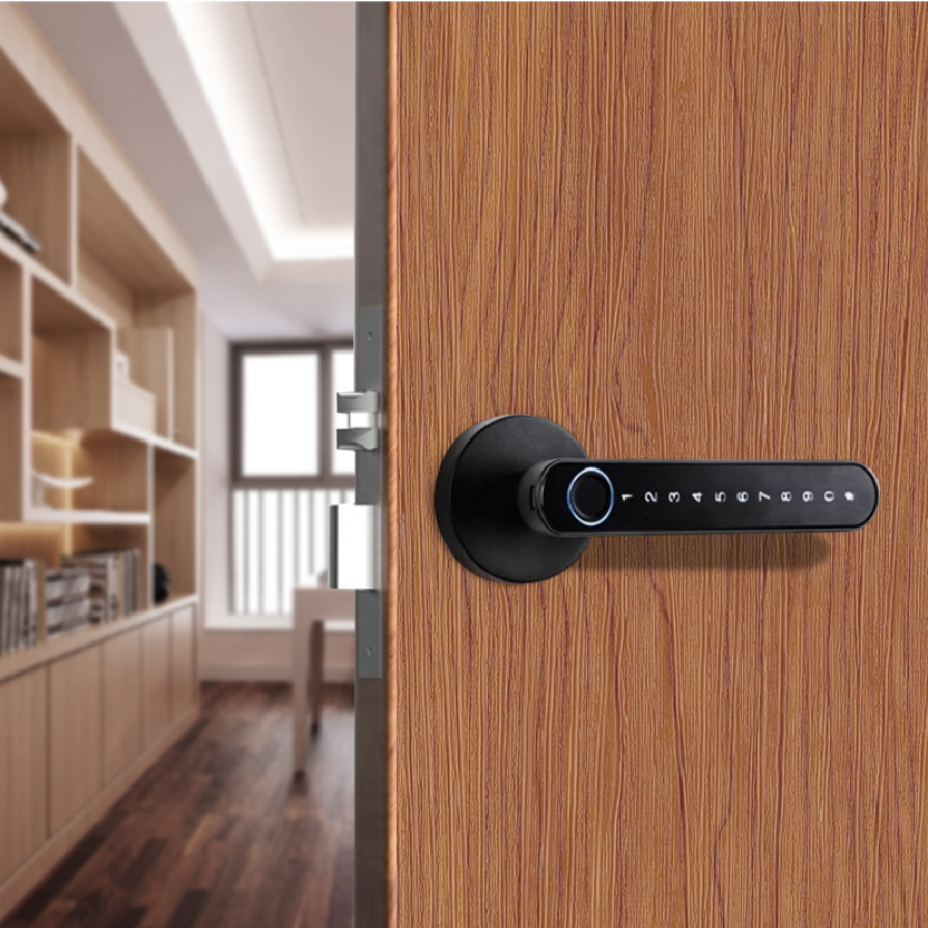 Smart Finger Print Deadbolt Door Handle Lock Best for Home and Hotel h3_code: DLH3