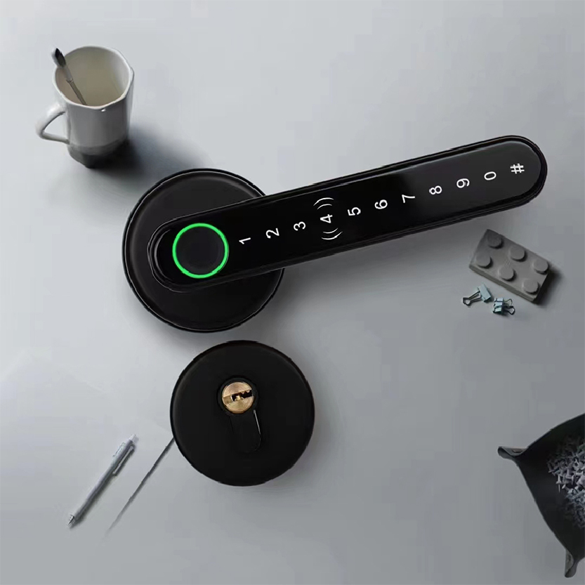 Smart  Finger Print Deadbolt Door Handle Lock Best for Home and Hotel H5