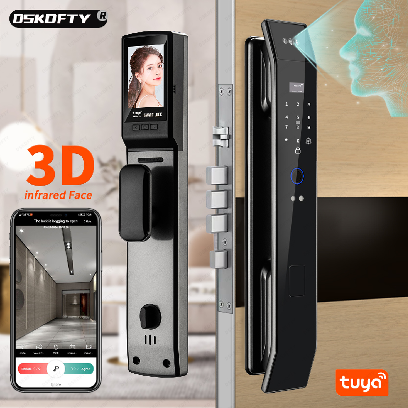 Smart WiFi Tuya Intercom Face Fingerprint Door Lock SUPRA 14_CODE: 302