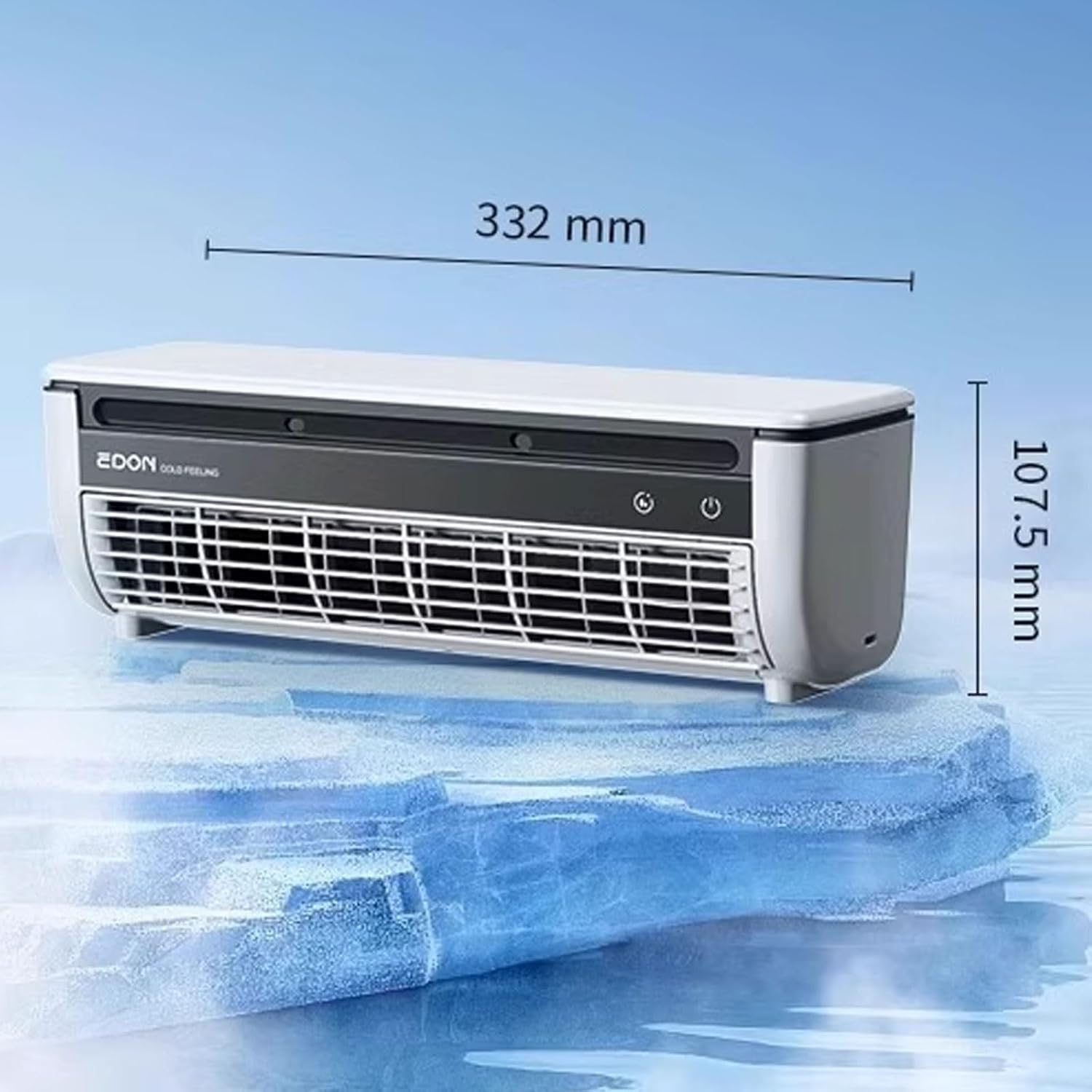 Wall Air Cooler Fan no Window Quiet Portable Desk Fan Rechargeable and Plug-in 3 Wind Speeds no Need to Install and Punch Holes with Remote Control(White) Code: A20