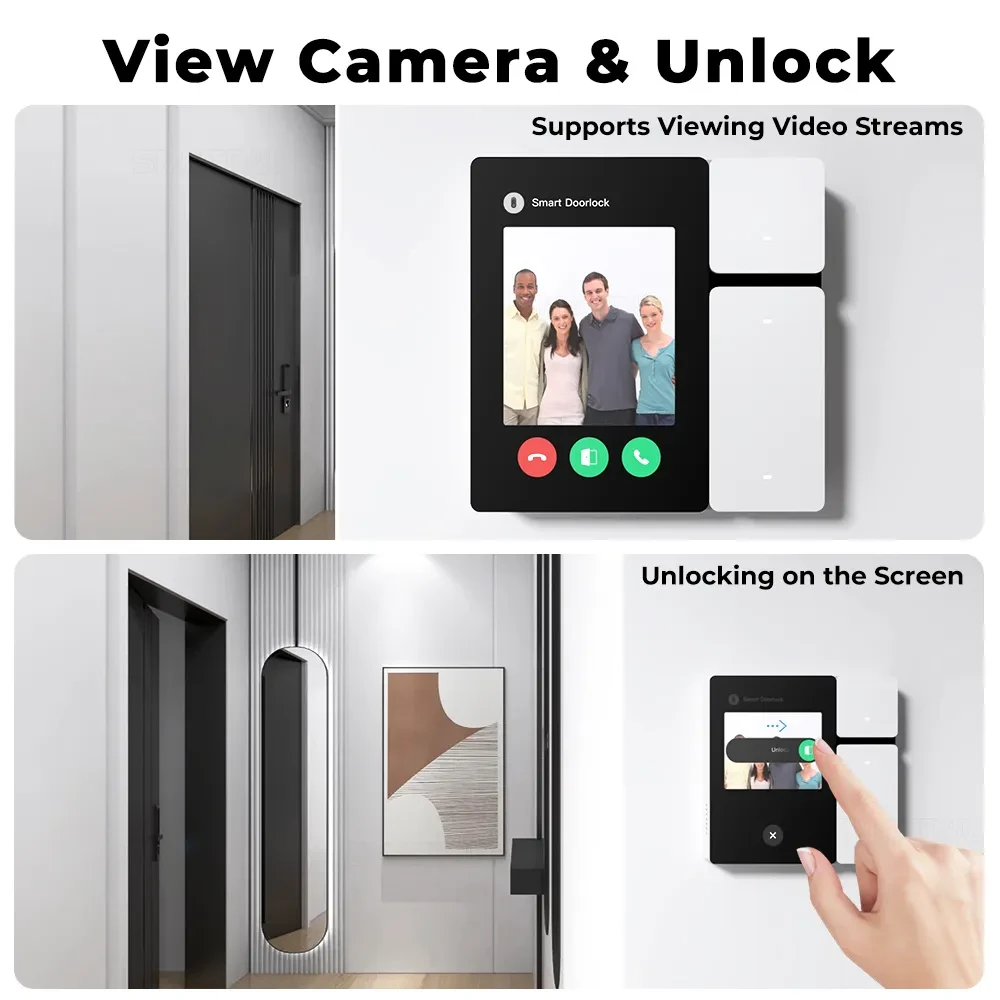 Smart Home Control Panel with Tuya Zigbee 3 Gang Wall Switches and LCD Screen  3.5inch_Code; 397
