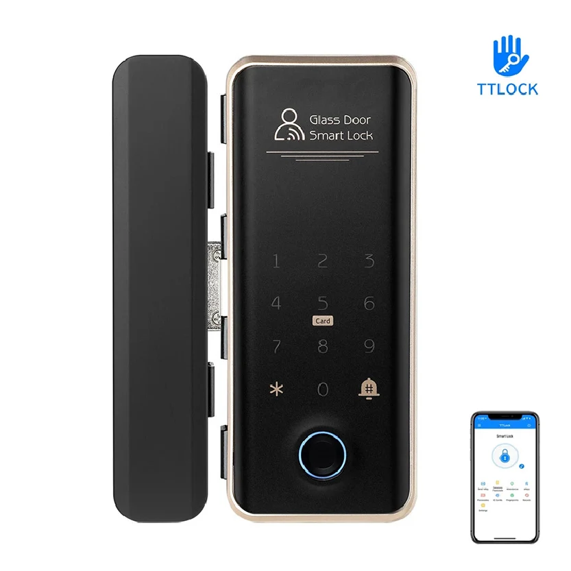 Tuya Smart Finger Print Lock for Office Glass Door A7_code: DLA7