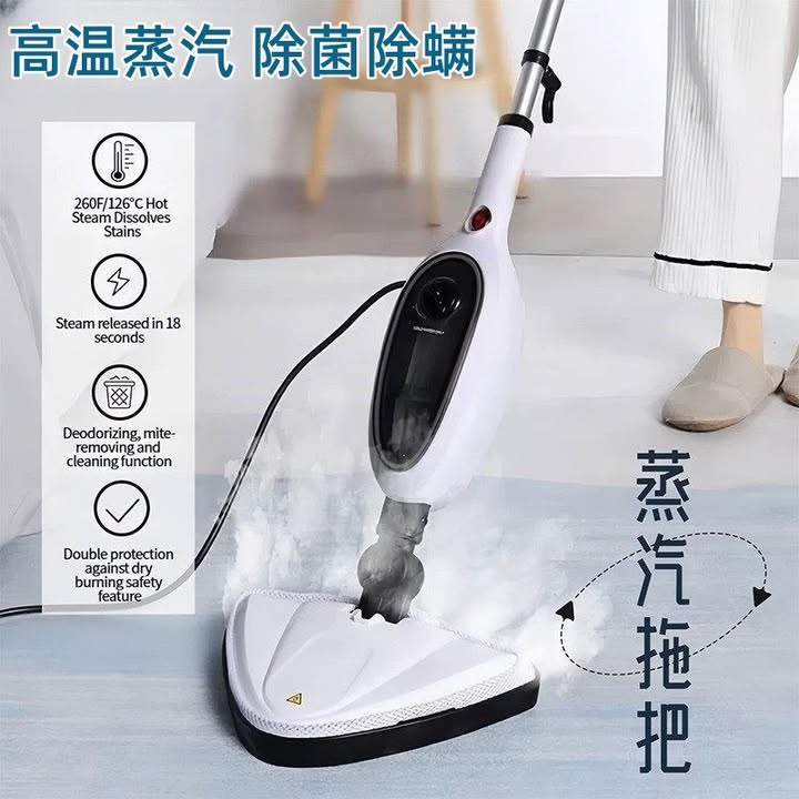 Steam Mop with Attachments,20s Rapid Heating,Lightweight Floor Steamer for Kitchen, Living Room Wood Floor Tile Carpet Cleaning
