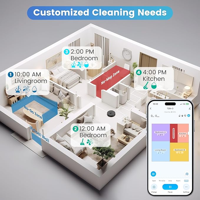 AIRROBO T20+ Robot Vacuum and Mop Combo