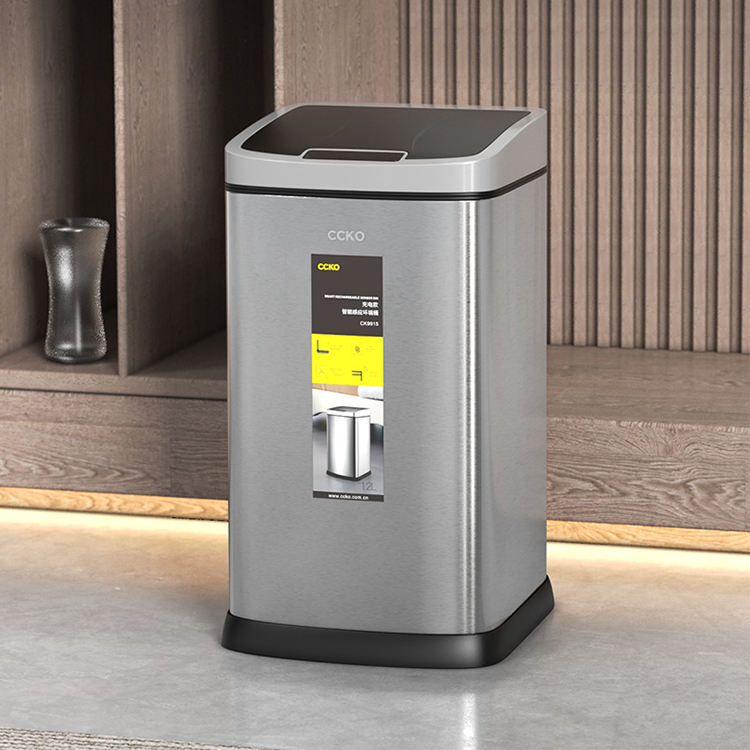 CCKO  12 Liter Induction Electric Garbage Can Touchless Rubbish Bin Automatic Waste Bin Sensor Dustbin Smart Trash Can_Code: Bin12L