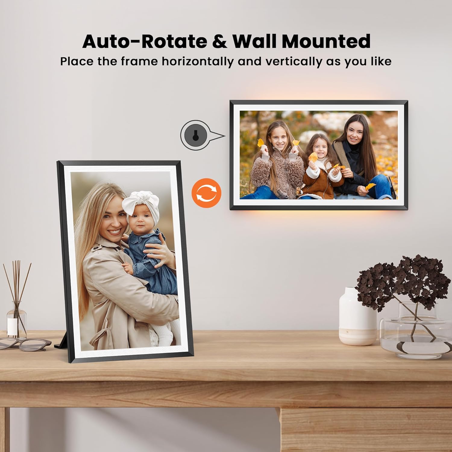Digital Picture Frame 15.6 Inch Large Digital Photo Frame with 1920 * 1080 IPS Full HD Touchscreen,_CODE; 143