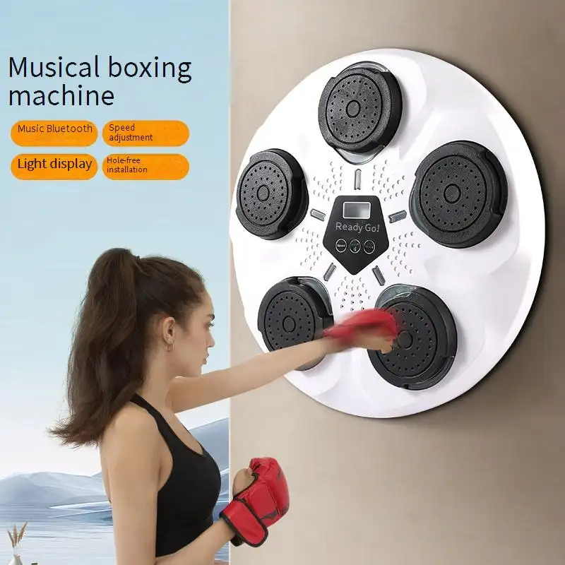 Wall Mounted Music Boxing Machine Electronic Punching Pad LED Lighted Hot Sale Electronic Freely Switch Music Smart Musical Boxing Machine Wall Target