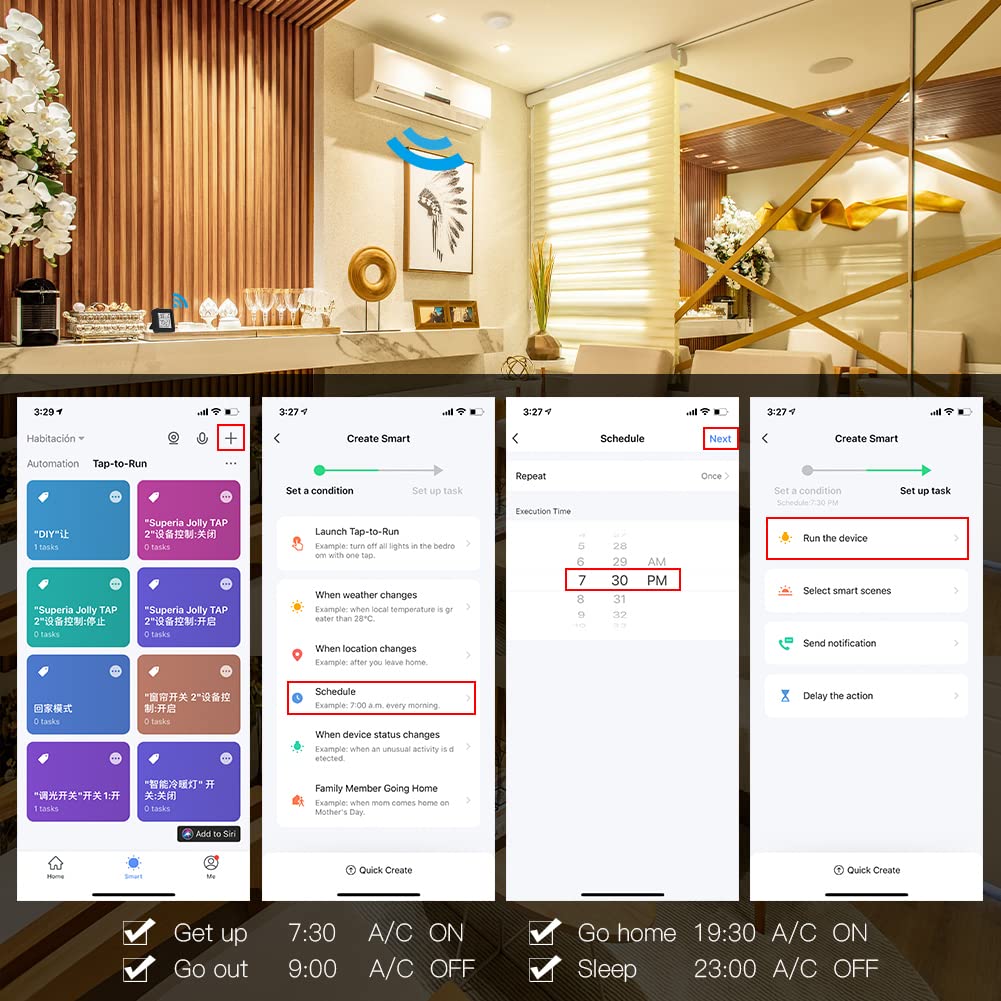 Smart Temperature Humidity Monitor with IR Remote Control, Tuya WiFi Temperature Humidity Sensor with LCD Display for Home