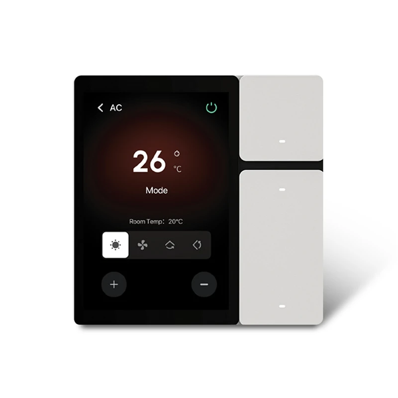 Smart Home Control Panel with Tuya Zigbee 3 Gang Wall Switches and LCD Screen  3.5inch