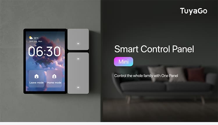 Smart Home Control Panel with Tuya Zigbee 3 Gang Wall Switches and LCD Screen  3.5inch