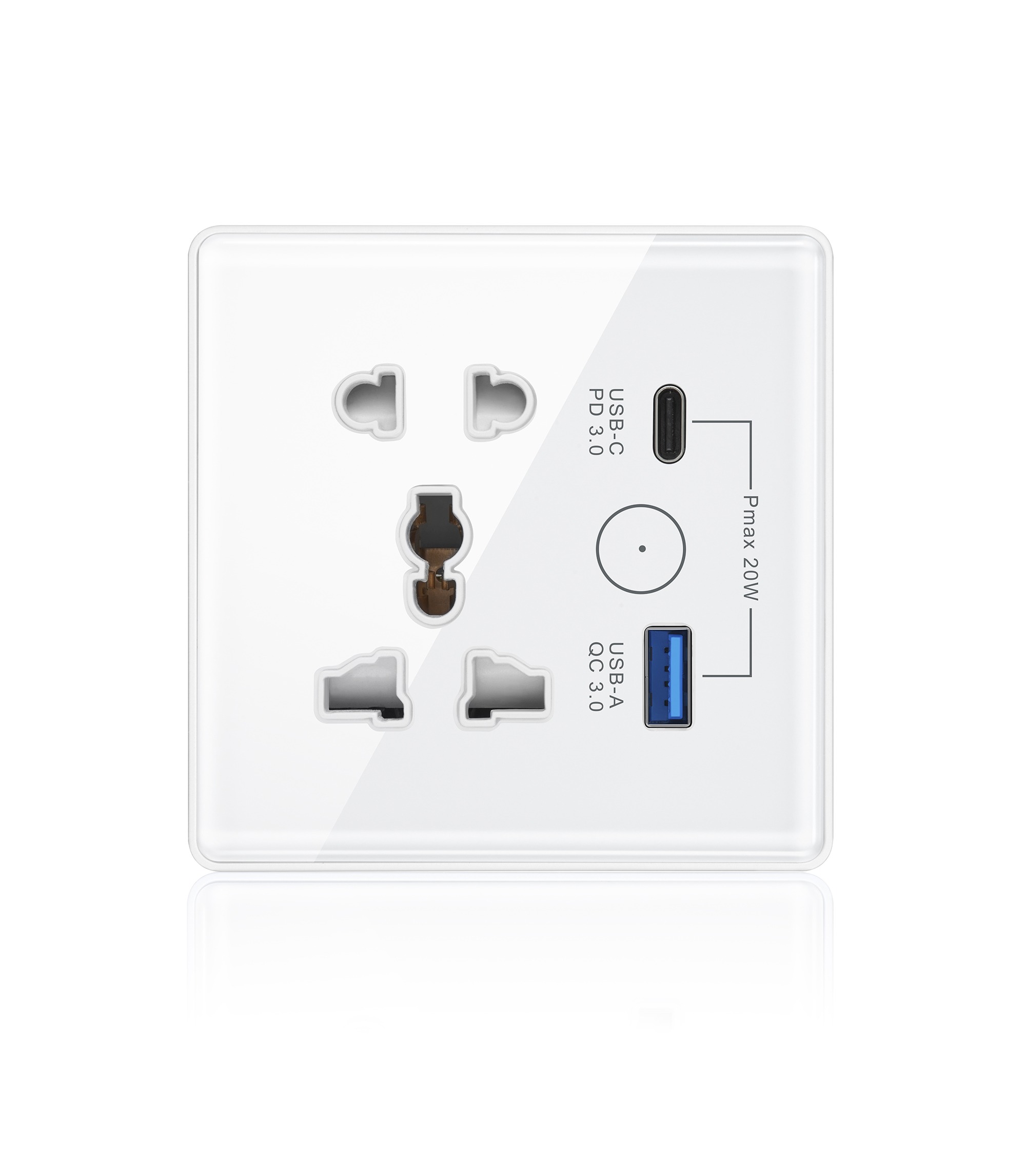 SMART SOCKET WITH Type C-USB PORTS