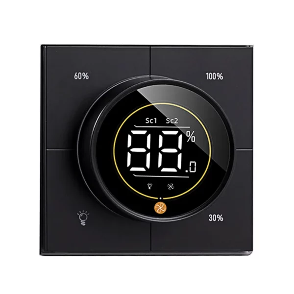 Digital LCD 1 Light Smart Dimmer Switch Infinite Knob Dimmer Regulator