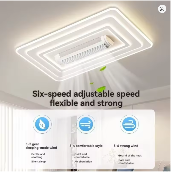 Diamond Star Smart  Bladeless Ceiling Fan LED Invisible  Chandelier for Home Code -