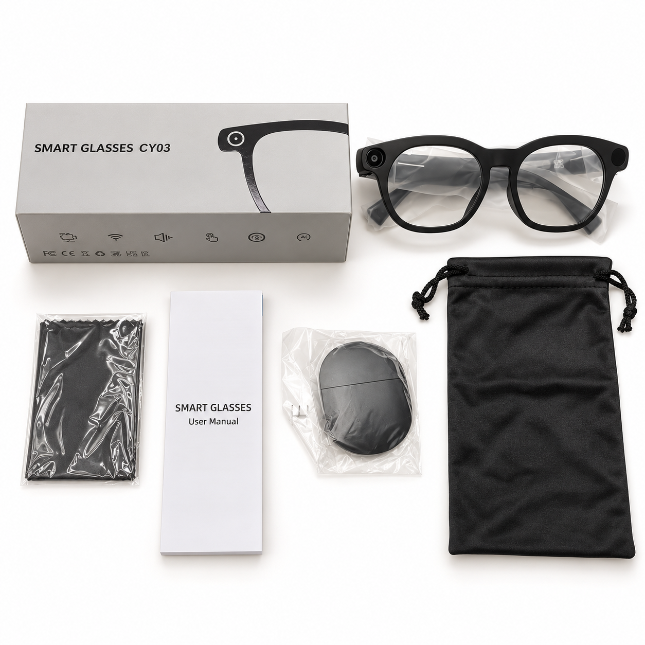 Smart Glasses CY03 with AI Camera.