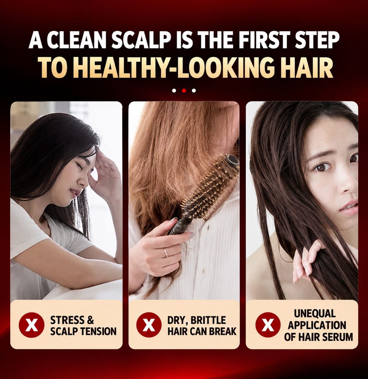 Electric Red Light Scalp Massage Comb with Liquid Applicator