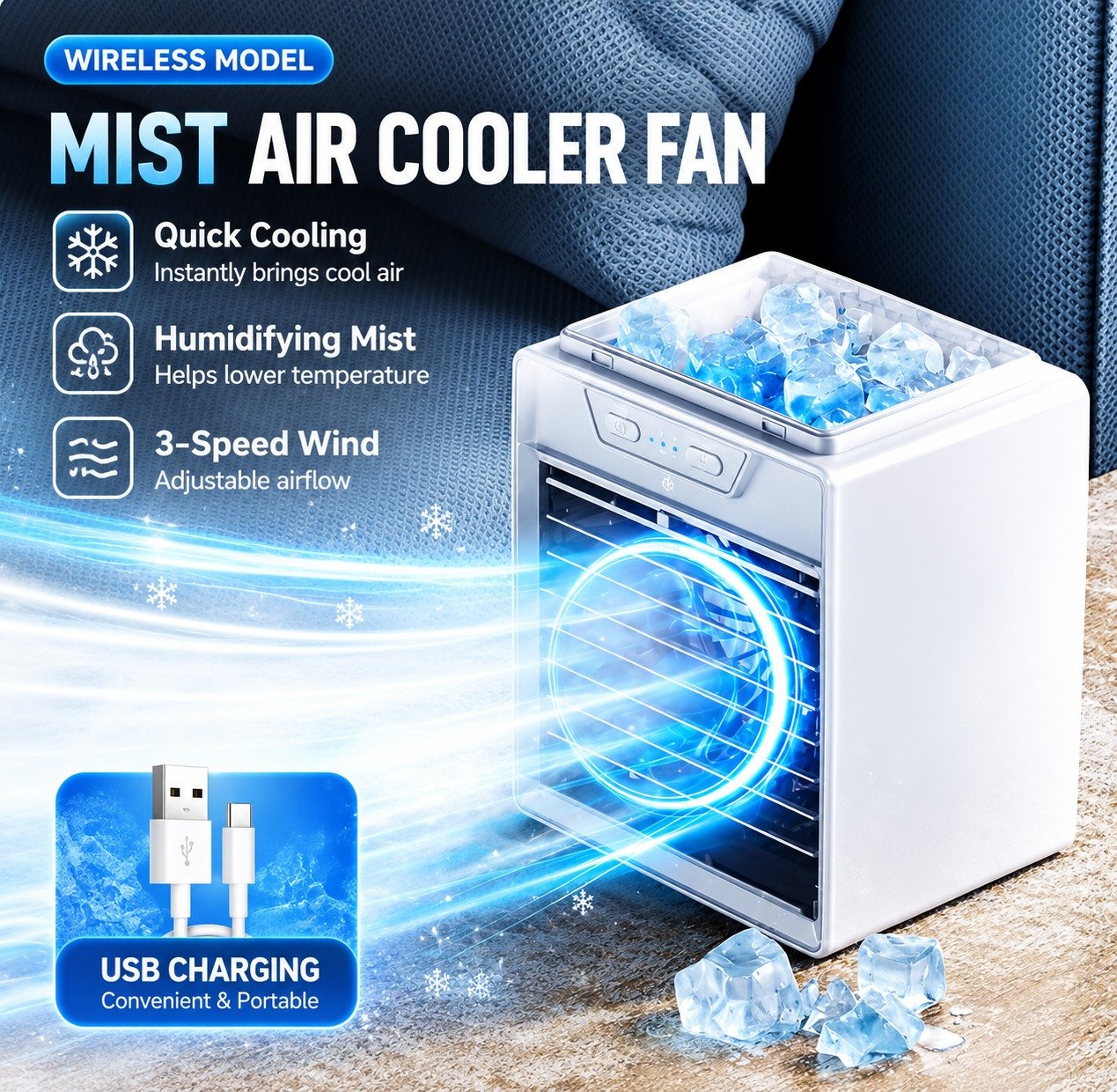 NIYE Desktop Spray Fan MF-K04A