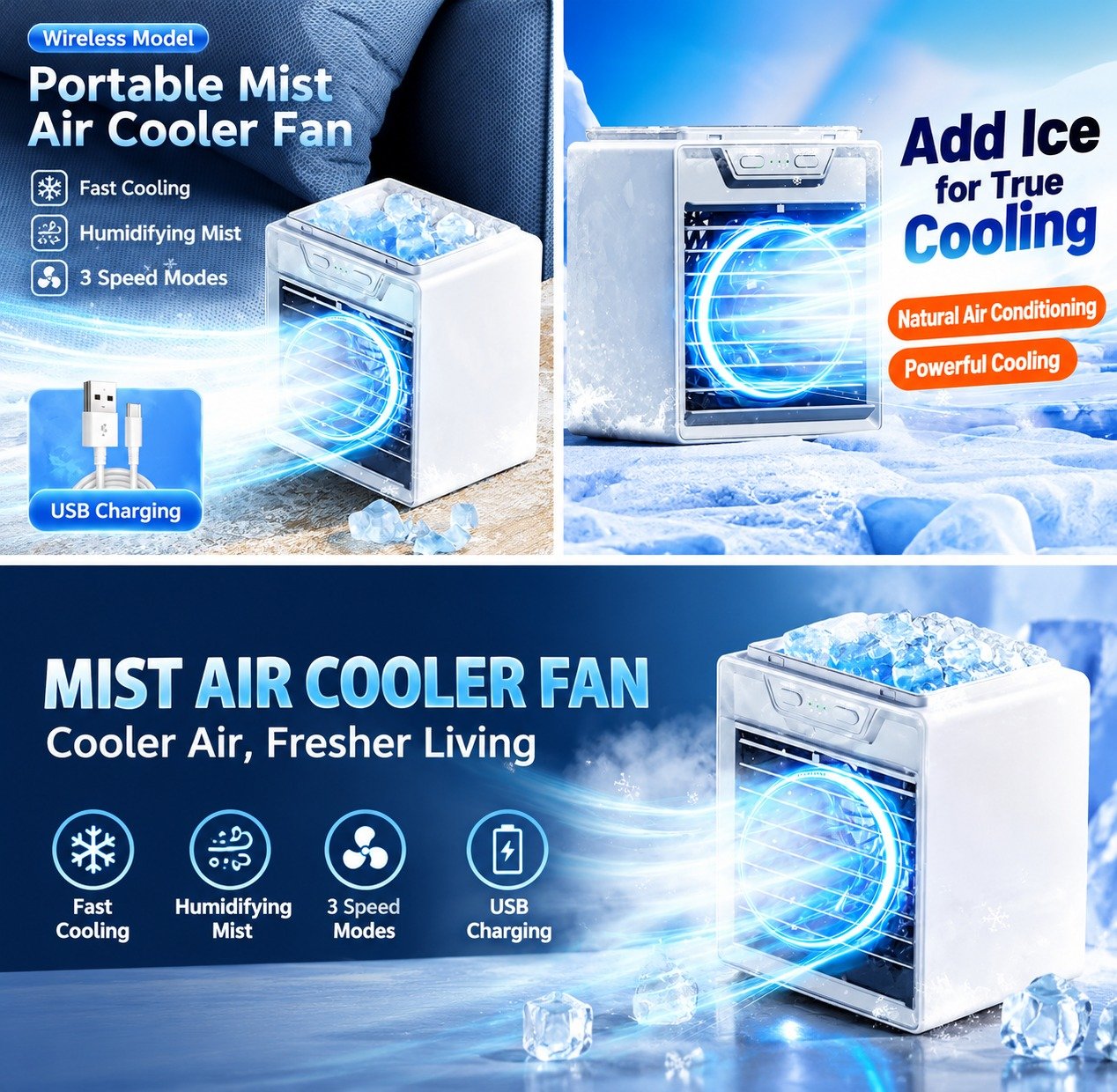 NIYE Desktop Spray Fan MF-K04A