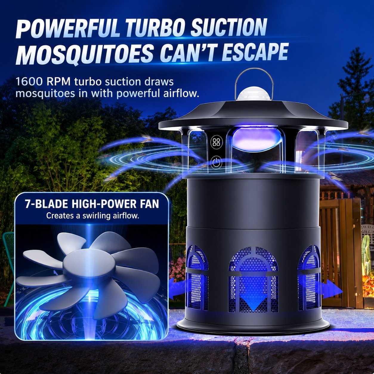 Fu Bao Wang BW-002 Outdoor Waterproof Mosquito Killer Lamp