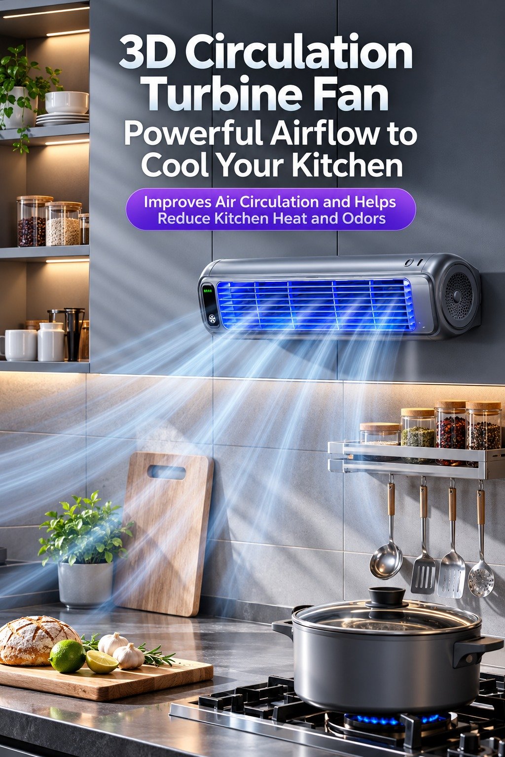 INNM60 Wall-Mounted Kitchen Circulation Fan