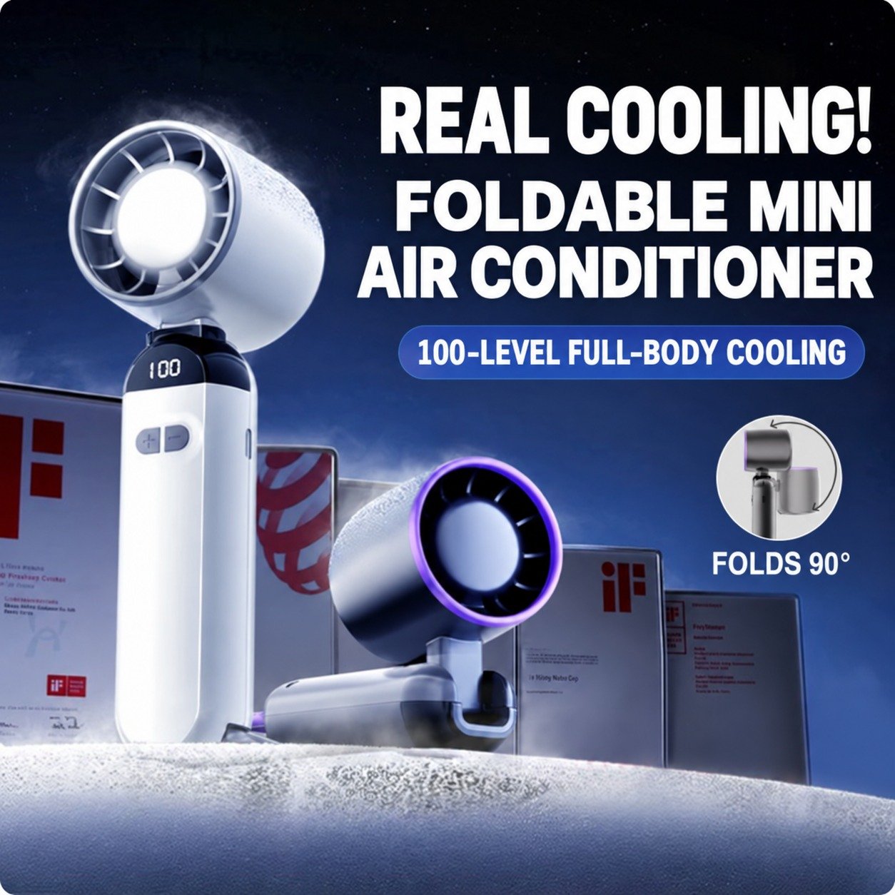 Handheld Mini Fan QW-F85 – 100-Speed Turbo Cooling Fan