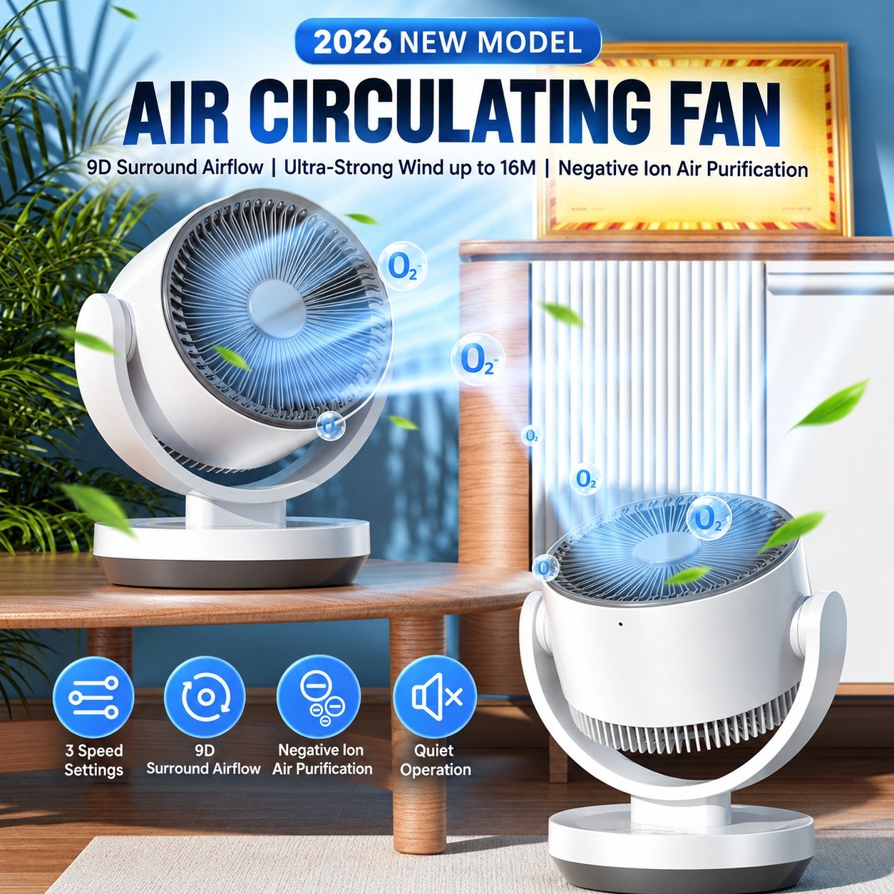 NOCCLILI 21R Smart Air Circulator Fan