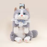 Realistic Plush Cat Backpack – Cute Kitten Soft Toy Bag for Girls & Kids