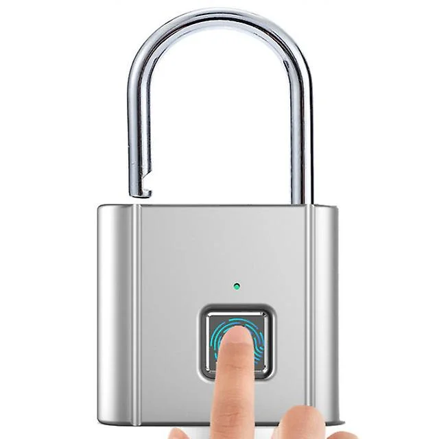 Smart Padlock Quickly Unlock Zinc Alloy Metal Self-imaging Chip 10 Fingerprints Keyless_CODE: SPL
