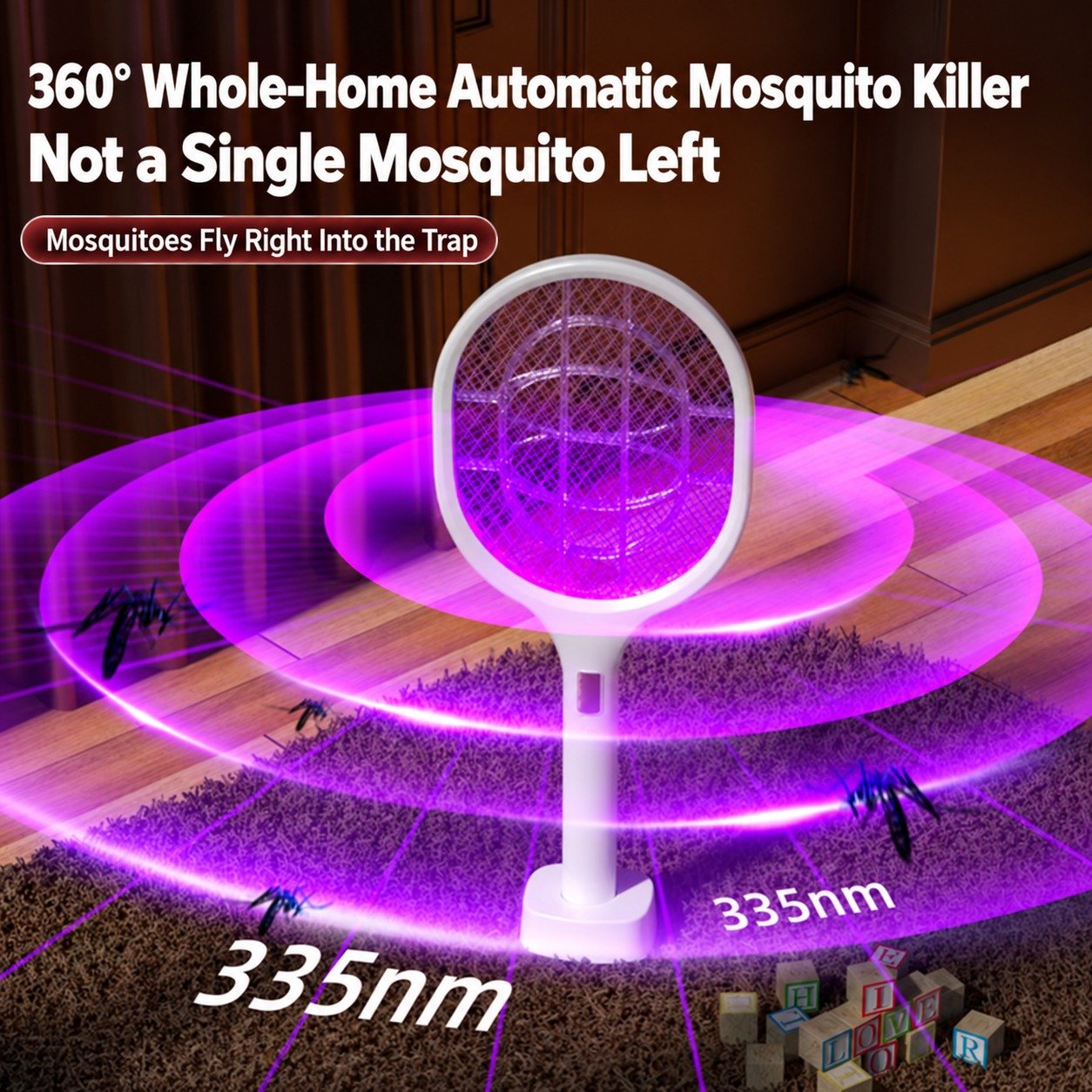 Rechargeable Electric Mosquito Swatter & 2-in-1 Mosquito Killer Lamp