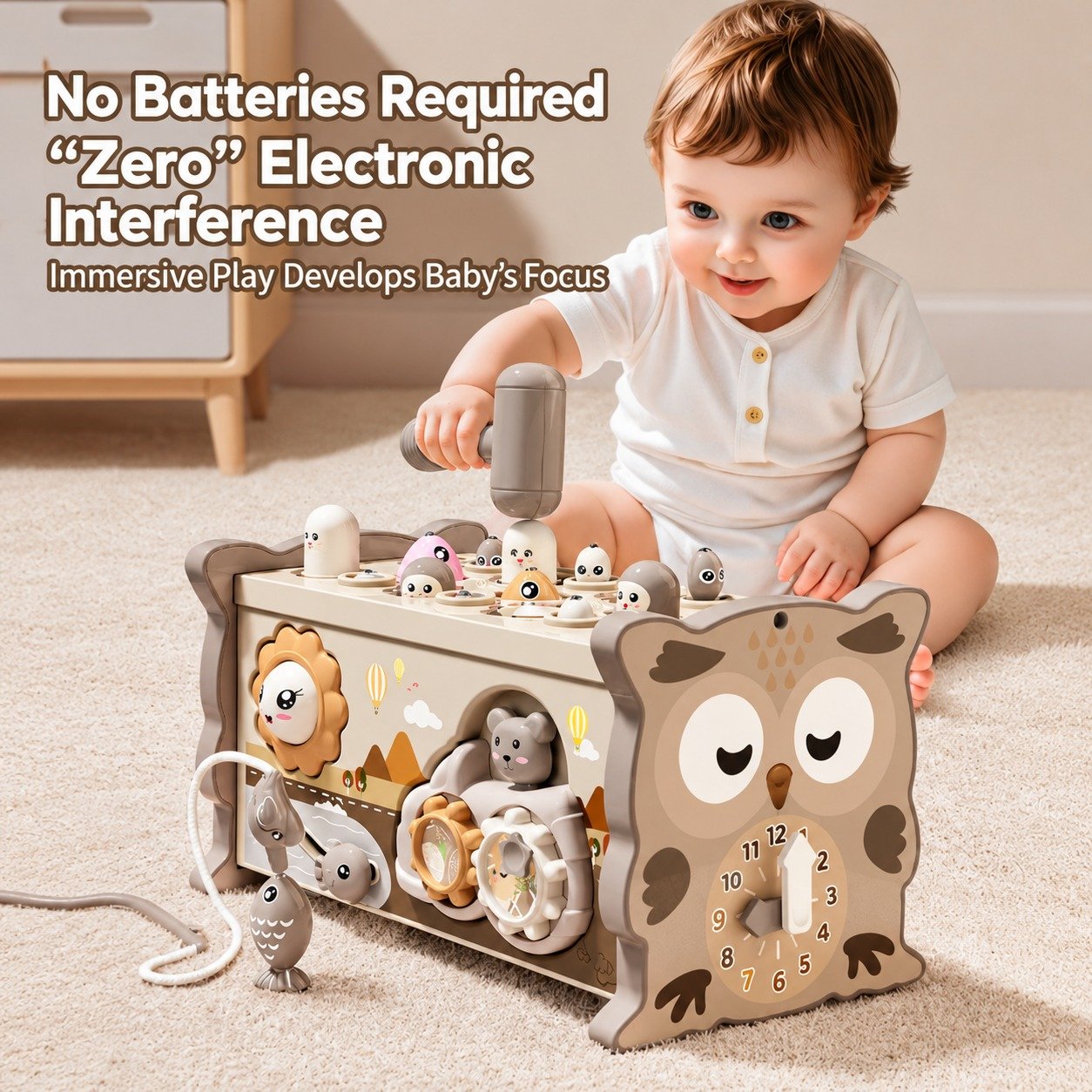 30-in-1 Busy Box Educational Toy for Babies & Toddlers | Montessori Early Learning Activity Toolbox