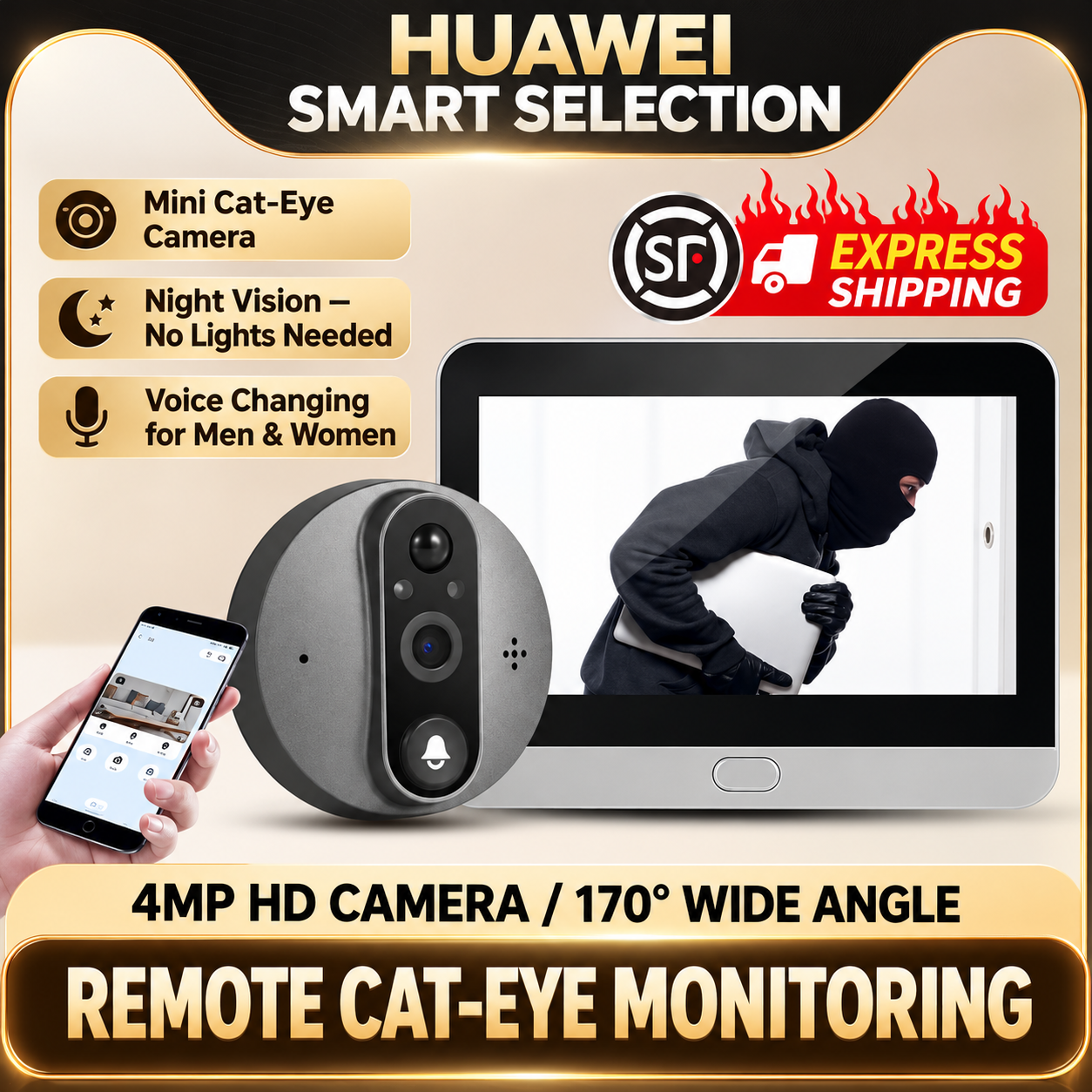 4.3" LCD ​Door Viewer Camera Smart ​Peephole Camera PD8_CODE: MPD8