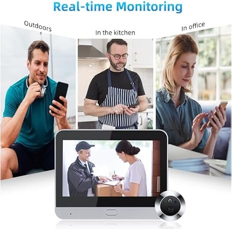 Peephole Camera for Apartment Door 4.3" HD Screen 140 Degree Wide Angle Doorbell Digital Door Viewer PD10_CODE:PD10