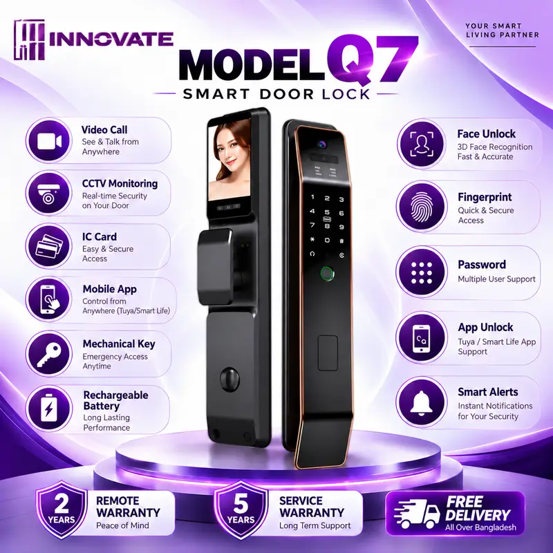 Smart Door Lock with 3D Face Recognition Q7_code; DLQ7