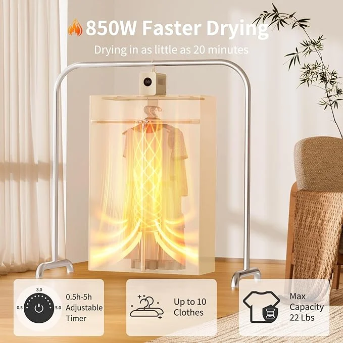 Innovate Portable Clothes Dryer – 850W Fast Folding Dryer