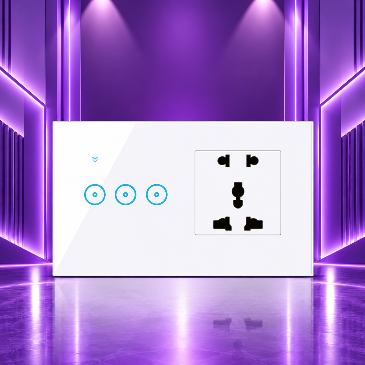 10a Wifi Light Switch & Socket combo_code- 5P-3G
